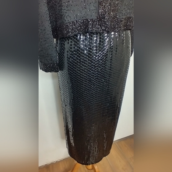 VINTAGE CRISCIONE SEQUINED PENCIL SKIRT - Picture 6 of 6